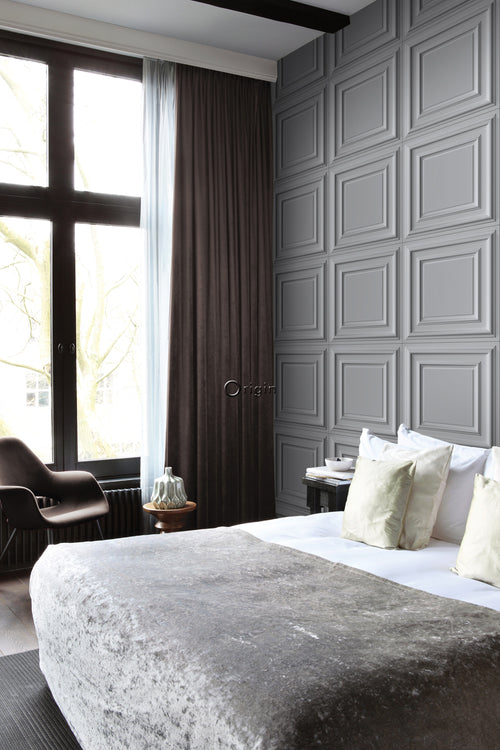 Origin Wallcoverings behang wandpanelen grijs - 50 cm x 9 m - 347814 - vtwonen shop