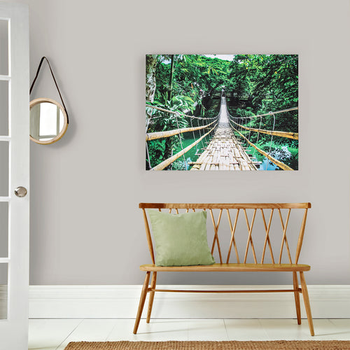 Art for the Home Canvas - Jungle Loopbrug - Multikleur - 75x100cm