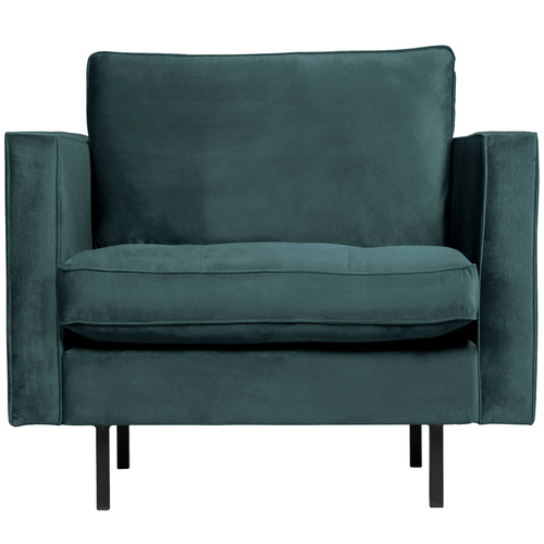 BePureHome classic fauteuil Rodeo - Velvet - Teal - 83x98x88 - vtwonen shop