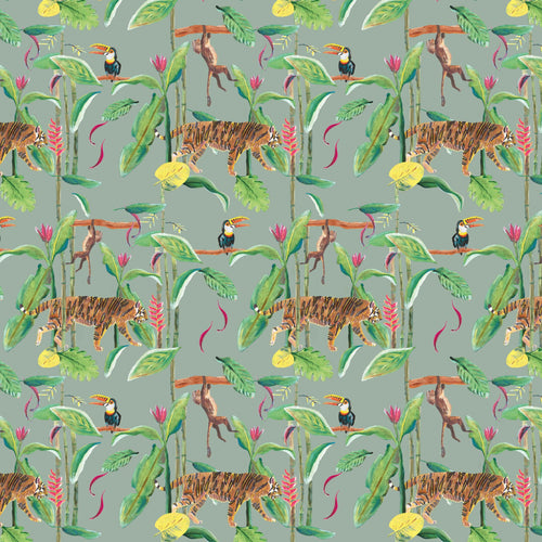 Catchii Behang Tiger Jungle groen blauw - vtwonen shop