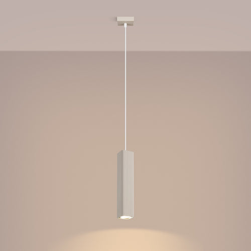 Sollux Lighting Hanglamp RAYO 1 beige - 8x8x118cm