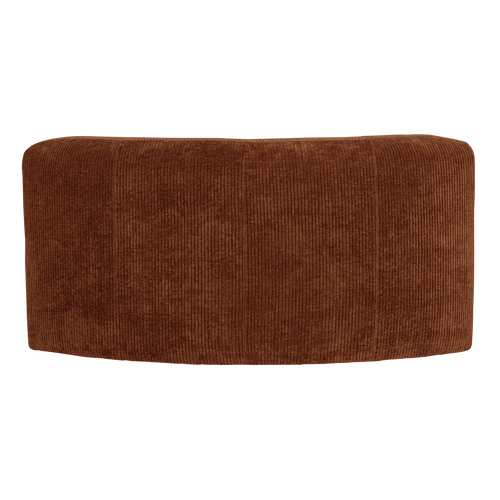 WOOOD hoekelement rond Mojo Base - Ribstof - Roestbruin - 74x110x110