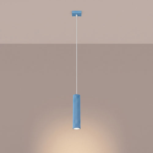 Sollux Lighting Hanglamp KARBON 1 azuur - 8x8x118cm