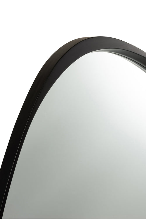 J-Line spiegel Giles - glas - zwart - large - Ø 90 cm