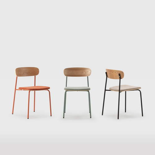 Calicosy - ADRIANA Set van 2 stoelen in stof - Grijs - 51x46x47 cm