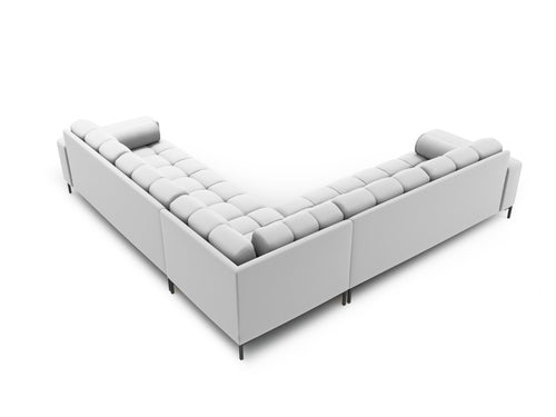 Cosmopolitan Design Symmetrische hoekbank Bali 6-zits, structurele stof, lichtgrijs - 256x256x75cm