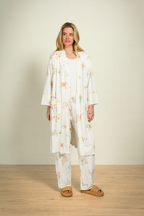 Pip Studio - Belin Lange pyjamabroek - Dames - Blossom Chique - Wit - XS - vtwonen shop