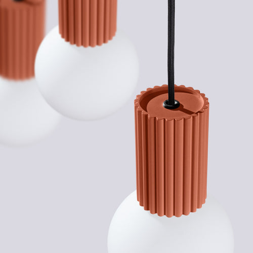 Sollux Lighting Hanglamp HALO 3L rode oker - 40x6x120cm