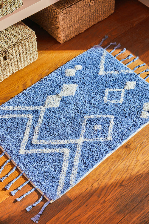 Calma House Badmat Fauve - Blauw - 50x70