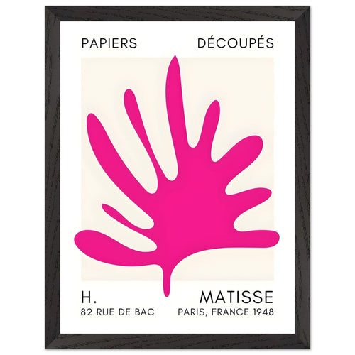 Artfulprints Poster met Lijst Matisse – Coral drift pink   - 30x40 cm - Roze