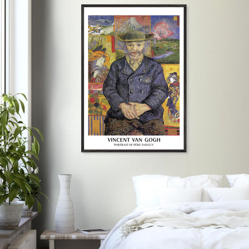Artfulprints Poster Vincent van Gogh - Portrait of Père Tanguy   - 70x100 cm - Meerkleurig