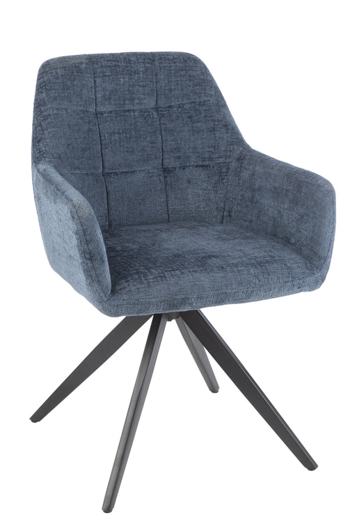 J-Line stoel Louna - ijzer/acryl - blauw