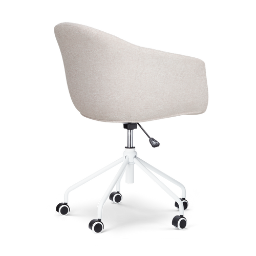 Nolon Nout-Otis Bureaustoel Beige - Armleuningen - Wit - vtwonen shop