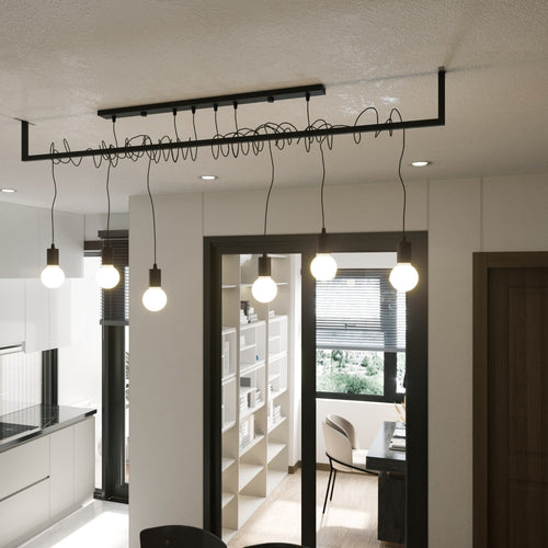 Sollux Lighting Kroonluchter SALAMANCA 2 zwart - 50x10x150cm
