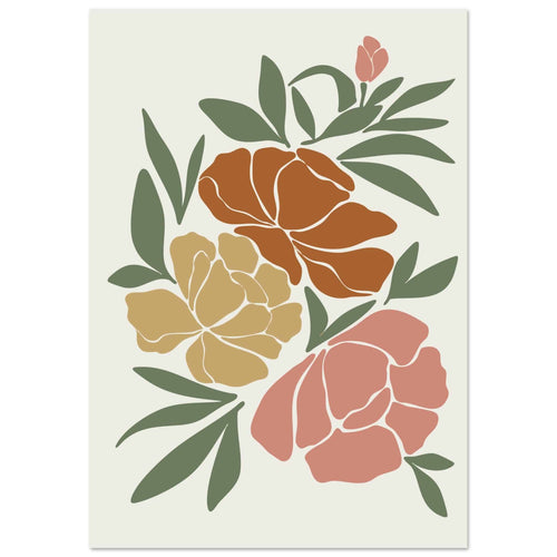 Artfulprints Poster Boho – Autumn bloom   - 30x40 cm - Meerkleurig