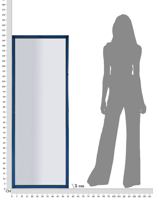 Mauro Ferretti wandspiegel - 55x150 cm - blauw
