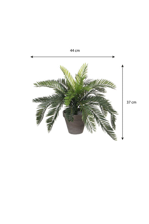 Mica Decorations Cycas Palm Kunstplant in Bloempot Stan - H37 x Ø44 cm - Groen