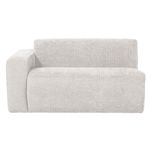WOOOD 1,5-zits bank arm links Mojo Base - Wollig - Ecru - 74x145x97