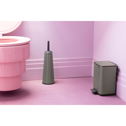 Brabantia Bo Pedaalemmer, 4 liter, stil sluitend, kunststof binnenemmer - Platinum
