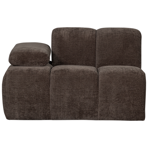 WOOOD 1-zits bank met arm links Mojo - Ribstof - Bruin - 74x120x97 - vtwonen shop