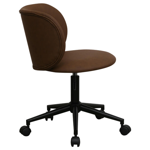 Furnhouse bureaustoel Bobo - Donkerbruin - Kunstleer - 56x57x71