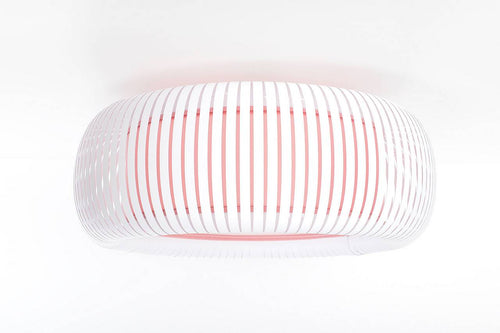 bpskoncept plafondlamp Oblo - wit en roze kunststof - diffuser