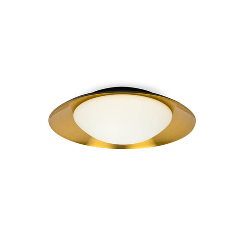 Faro Side - LED Indoor Medium Flush Wandlamp Zwart, Koper