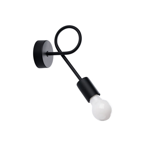 Sollux Lighting Wandlamp LEVAR zwart - 23x8x19cm