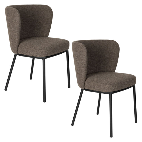 Housecraft Living Guus Eetkamerstoelen Bruin - Set van 2