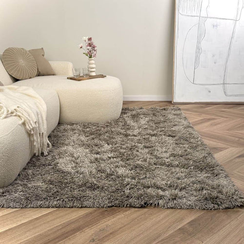 Hoogpolig vloerkleed Nika antraciet polyester - Interieur05 - 290 x 200 cm - vtwonen shop