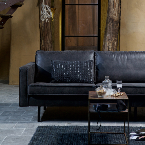 WOOOD hoekbank rechts Rodeo - Eco-leder - Zwart - 85x266x86/213 - vtwonen shop