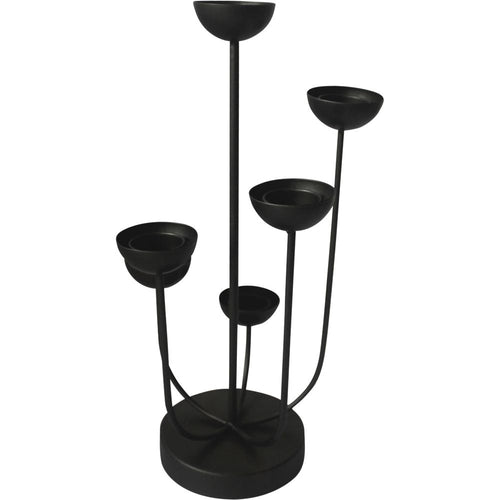 Lesli Living kaarshouder Mira - zwart - 22,5x23,5x45,5cm