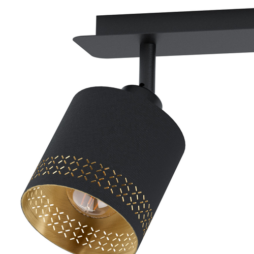 EGLO spot Esteperra - e27 - 57,5 cm - zwart/goud