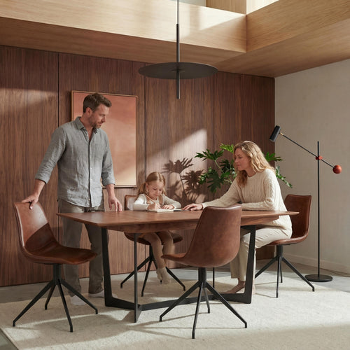Furnhouse uitschuifbare eettafel Tokyo - Amerikaanse walnoot - 200/250x100 cm