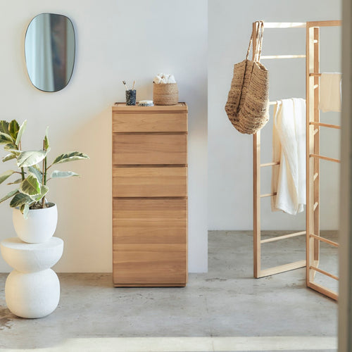 Tikamoon Kolomkast in massief teak - Naturel