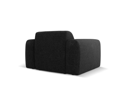 Cosmopolitan Design Fauteuil Nolio 2-zits, chenille, zwart - 95x105x72cm