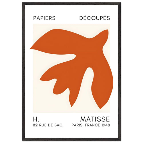 Artfulprints Poster met Lijst Matisse – Floating forms orange   - 70x100 cm - Oranje