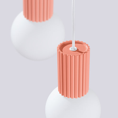 Sollux Lighting Hanglamp HALO 3P perzik - 25x25x125cm