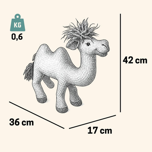 Pintado & Lacado knuffeldier Kameel - beige - 42 cm