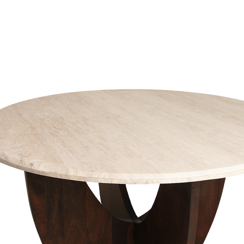 Raw materials eettafel Travertin rond - 120 cm - vtwonen shop