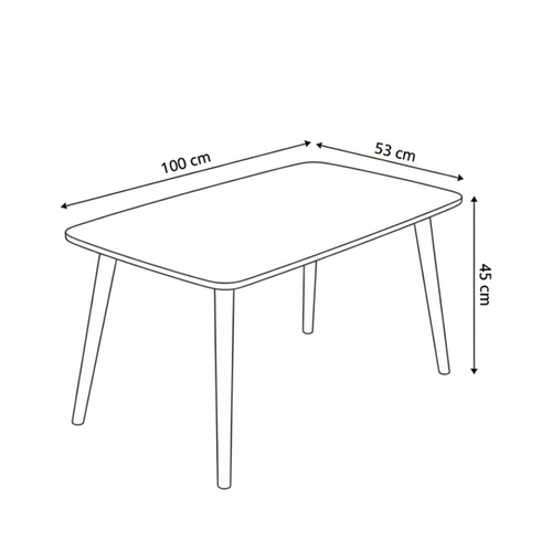 Calicosy - Salontafel LIORA - Wit marmereffect 100x54x45 cm