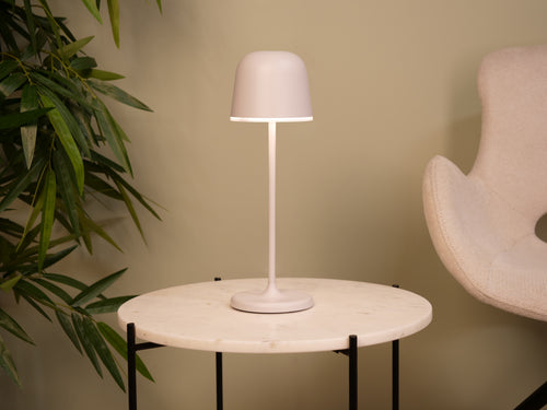 EGLO tafellamp Mannera - aanraakdimmer - draadloos - 34 cm - grijs