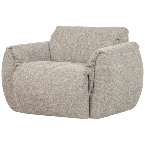 WOOOD draaifauteuil Baggy - Geweven Stof - Naturel Melange - 81x104x84 - vtwonen shop