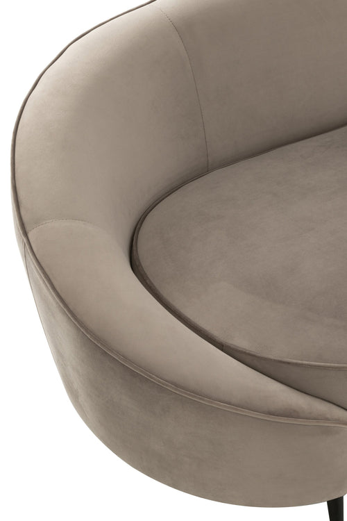 J-Line zetel Elisabeth - textiel - zilver