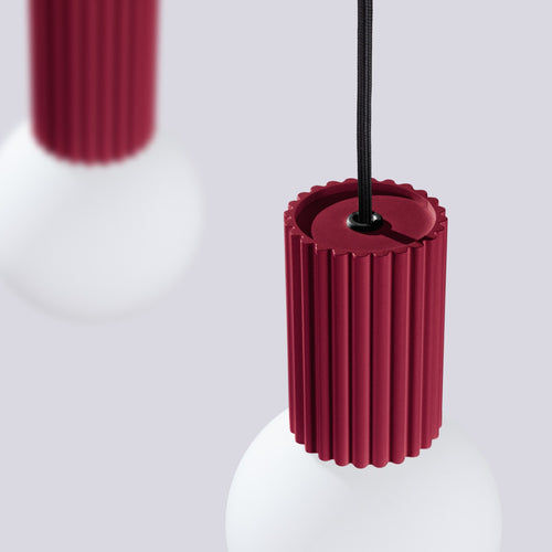 Sollux Lighting Hanglamp HALO 2L bordeaux - 33,5x6x120cm