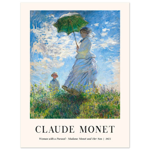 Artfulprints  Claude Monet - Women with a parasol   poster 30x40 cm - vtwonen shop