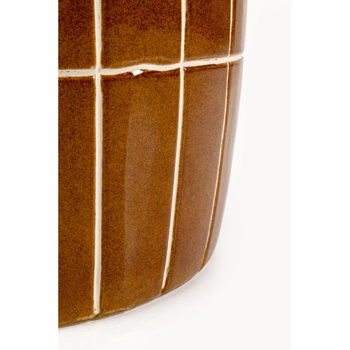 Kare Design Bijzettafel Bliss Tile Ø33cm bruin