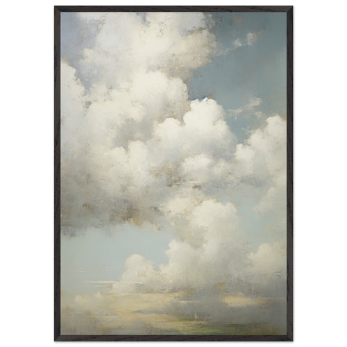 Artfulprints Poster met Lijst The clouds   - 70x100 cm - Wit