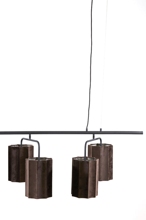 Light & Living hanglamp EDISA - bruin - 160x50x25cm