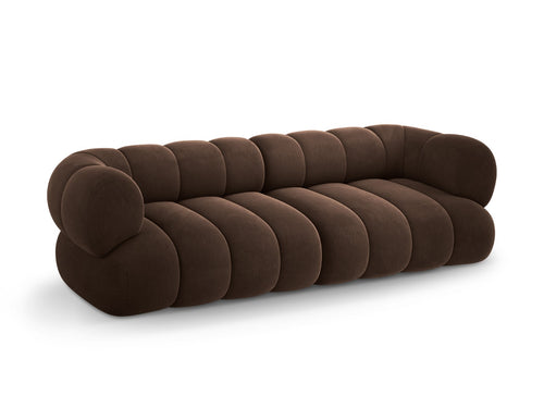 Cosmopolitan Design Bank Koge 4-zits, flueel chocolade - 95x240x70cm